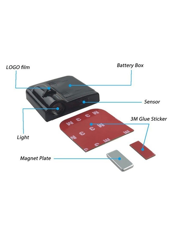 2 Pcs LED Projection Lamp for Car, Blue Horse Car Door Welcome Projector Logo Light Car Door Light, Wireless Light for Door Without Drilling, Car Door Welcome Projector Lights for All Car Models - Image 5