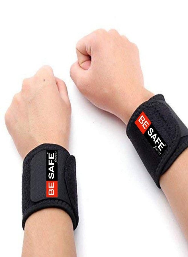 BESAFE Forever Wristband Gym Sports Wrist Support Band/Brace for Men/Women, Wrist Strap for Pain Relief, Black - Image 5