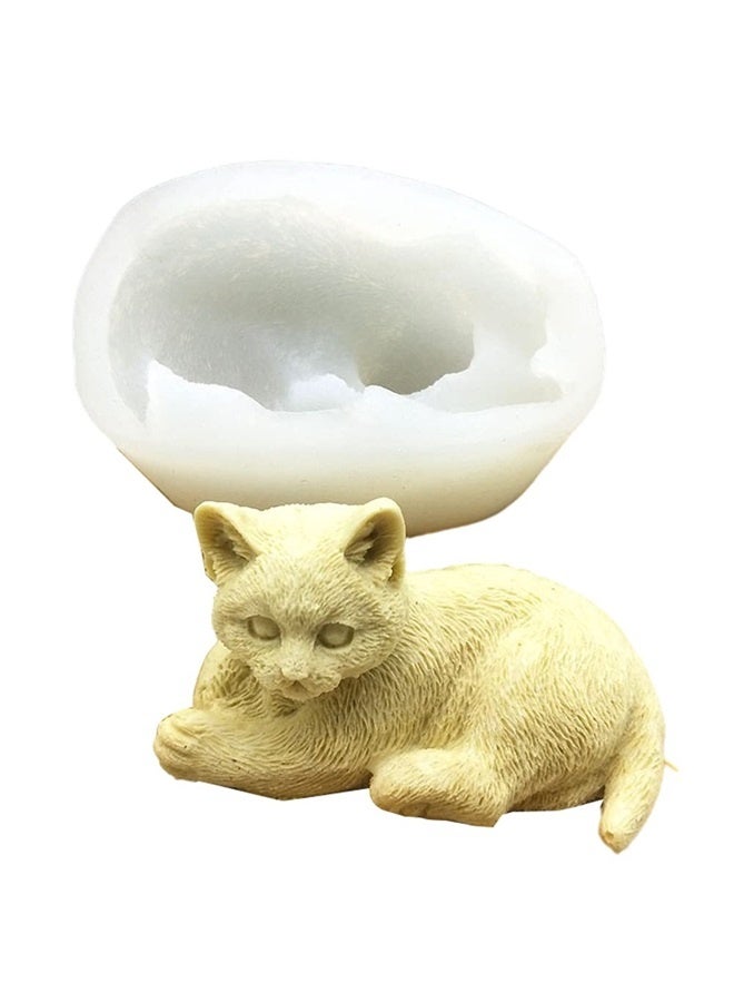 Silicone Soap Mold Cat Head Up Soap Mold 3D Cat Mold Cat Silicone Mold for Candles Handmade Soap Mold Cartoon Resin Mold  - Image 1