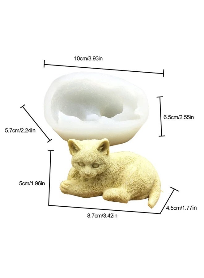 Silicone Soap Mold Cat Head Up Soap Mold 3D Cat Mold Cat Silicone Mold for Candles Handmade Soap Mold Cartoon Resin Mold  - Image 5
