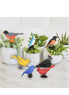 KASTWAVE Toy Bird Figures, 7pcs Mini Bird Figurines for Kids Birds Cake Cupcake Topper, Miniature Birds Animal Figure, Bird Educational Toy, Bird Cake Decoration Backyard Birds Toys, Party Gift for Kids  - Image 2