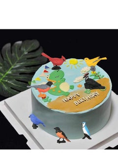 KASTWAVE Toy Bird Figures, 7pcs Mini Bird Figurines for Kids Birds Cake Cupcake Topper, Miniature Birds Animal Figure, Bird Educational Toy, Bird Cake Decoration Backyard Birds Toys, Party Gift for Kids  - Image 4