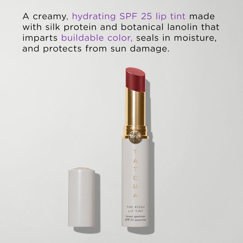 TATCHA تلوين الشفاه كيسو SPF 25 - كامليا | واقي شمس مرطب للشفاه الملونة. 0.14 أونصة - Image 4