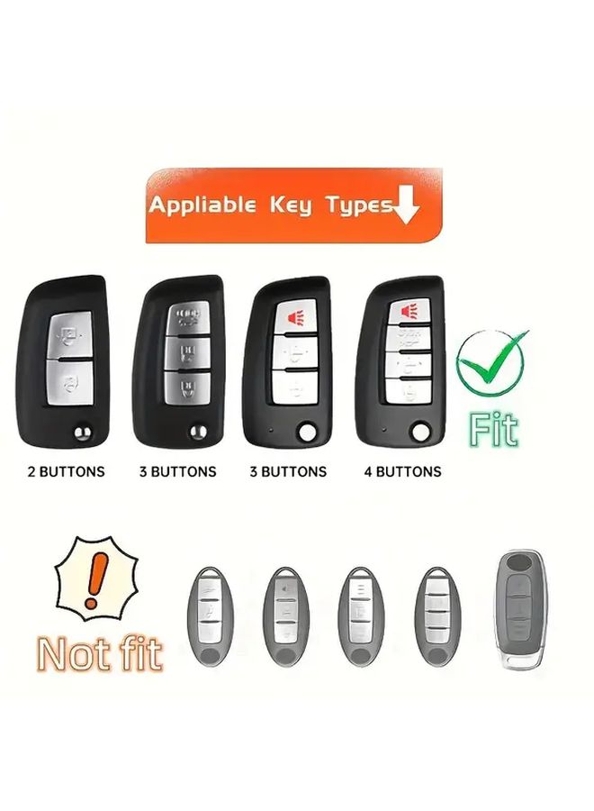 Transparent Black Single Shell Key Cover For Nissan Folding Remote Control Protective Case - Image 4