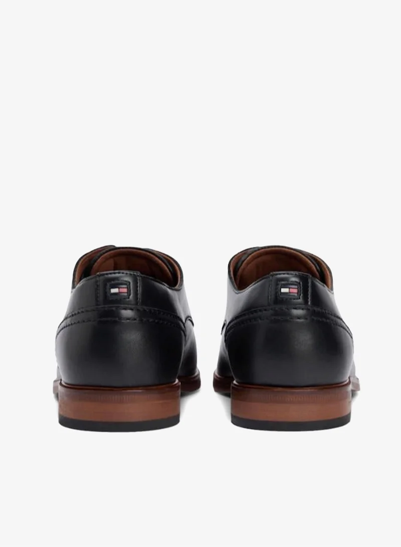 Tommy Hilfiger Black Leather Derby Shoes for Men | Best Price UAE