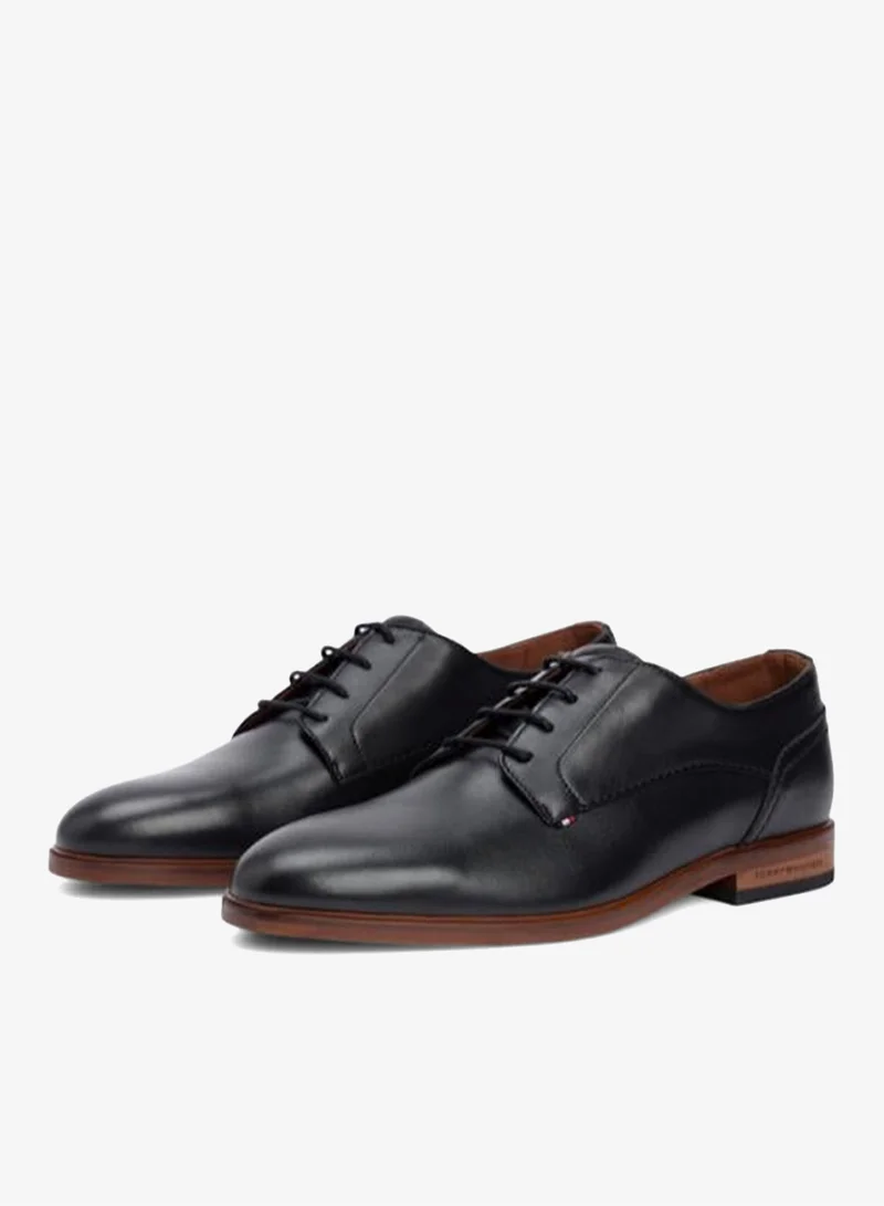 Tommy Hilfiger Black Leather Derby Shoes for Men | Best Price UAE