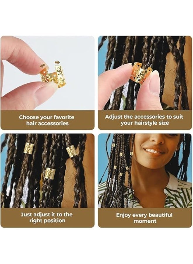 Decorative Hair Rings for Braids – Stylish Lace Design Metal Hair Bands with Attractive Colors for Braids Girls and Ladies, Perfect for Daily Use, Parties, Special Occasions - Image 5