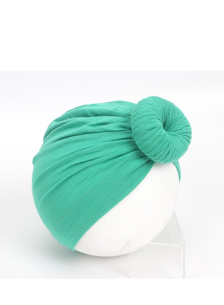 Pure Cotton Baby Knot Hat Green
