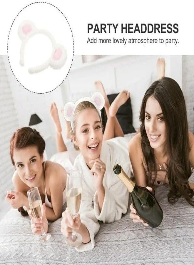 طوق رأس أبيض لطيف على شكل آذان دب من سلوسوالو، قطعة واحدة، مثالي للتنكر والحفلات، وإكسسوارات أزياء متعددة الاستخدامات، والقبعات، وعصابات الرأس، وأزياء النساء، وعصابات الرأس النسائية، وإكسسوارات التجميل. - Image 5