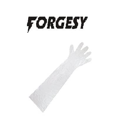 FORGESY Veterinary Long Plastic Hand Gloves (18"-Inch)- 100 Pieces - Image 2