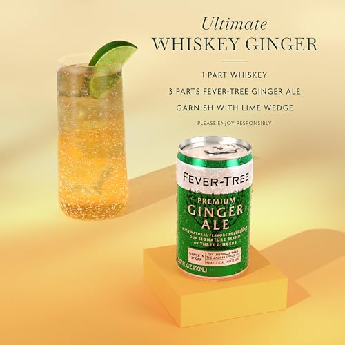 Fever Tree Ginger Ale - Premium Quality Mixer - Refreshing Beverage for Cocktails & Mocktails. Naturally Sourced Ingredients, No Artificial Sweeteners or Colors - 150 ML Cans - Pack of 24 - Image 5