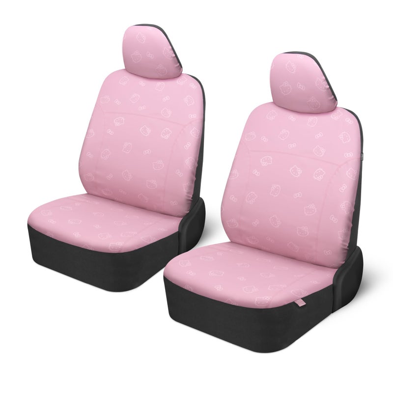 Carbella Hello Kitty Car Seat Covers - Cute Pink Seat Covers, Car Accessories Gift Hello Kitty Accessories 2pc Pink Car Seat Covers - Image 1