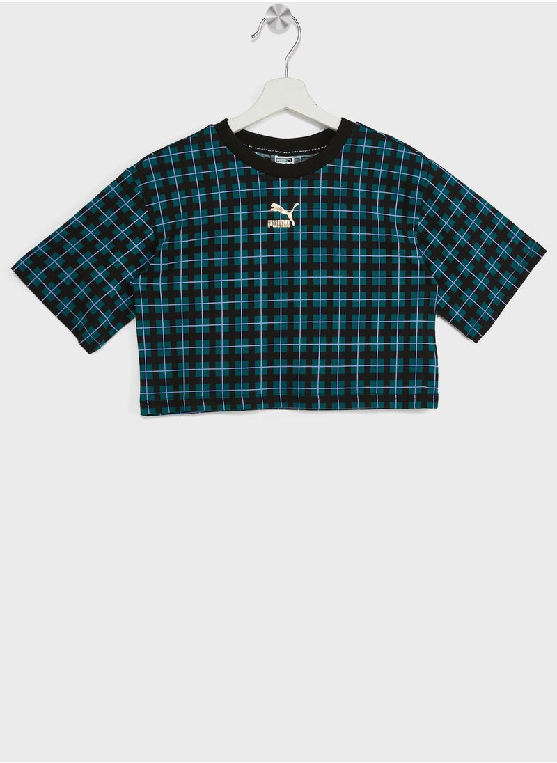 PUMA - Kids Classics 90'S Prep All Over Printed T-Shirt - Image 1