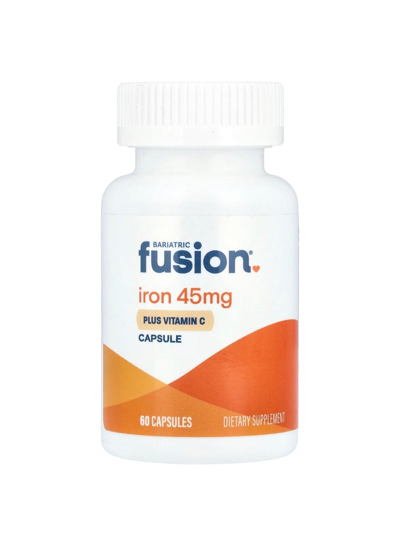 Iron With Vitamin C, 45 mg, 60 Capsules