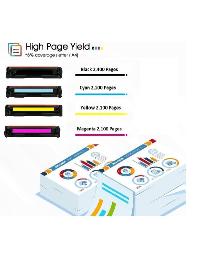 414A Yellow High Yield Toner Cartridge Is Compatible with HP Color LaserJet Pro MFP M479fdw, M479fdn, M454dw, M454dn (W2022A Yellow) - Image 5