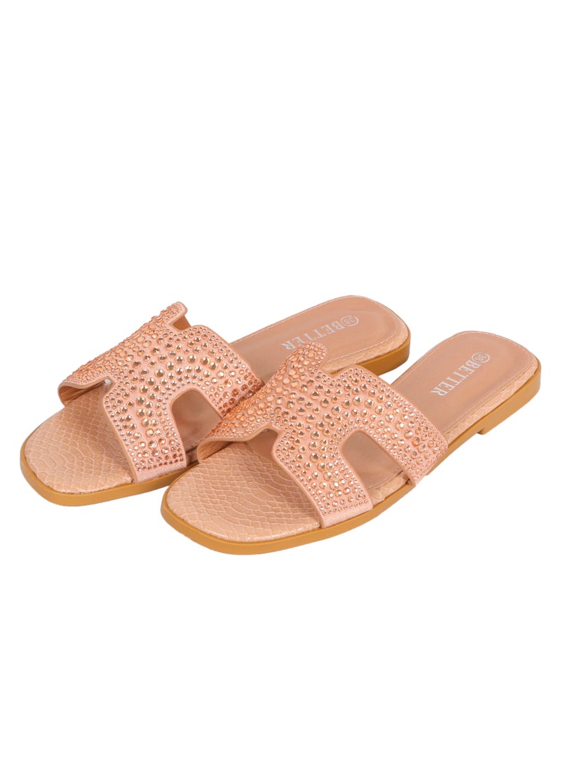 Better Ladies Flat Sandal Pink  - Image 1
