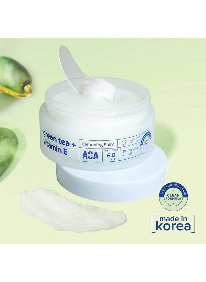 AOA STUDIO - Skin Green Tea & Vitamin E Cleansing Balm Melting Balm To Oil For Makeup Remover Double Cleansing Face Wash Cleanser All Skin Type 3.38 Fl Oz 100 Ml - Image 1