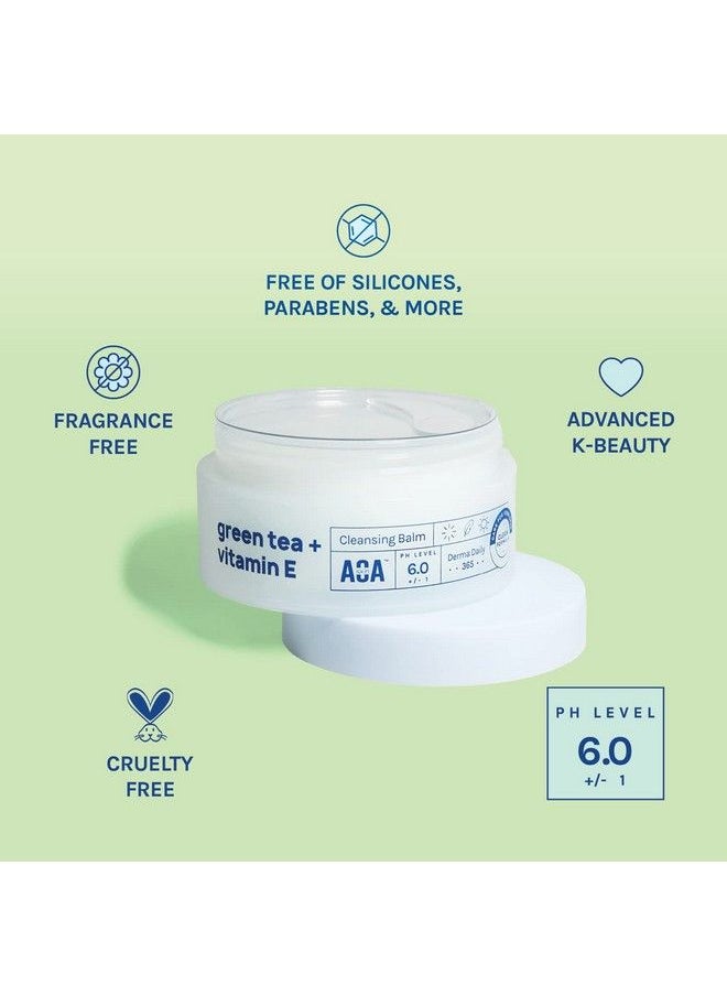 AOA STUDIO - Skin Green Tea & Vitamin E Cleansing Balm Melting Balm To Oil For Makeup Remover Double Cleansing Face Wash Cleanser All Skin Type 3.38 Fl Oz 100 Ml - Image 1
