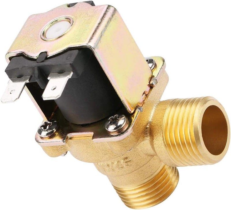 Brass Electric Solenoid Valve DC 24V, Normally Closed, G1 / 2 Thread, Water Inlet Control - Durable Brass Body, Ideal for Water Supply Systems - Image 2