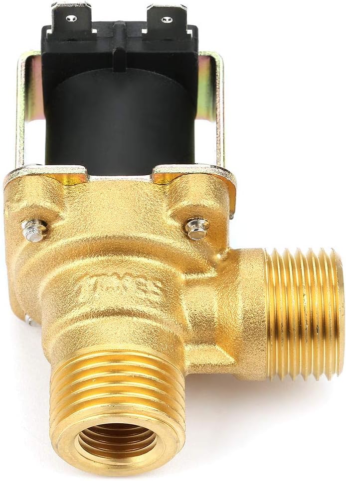 Brass Electric Solenoid Valve DC 24V, Normally Closed, G1 / 2 Thread, Water Inlet Control - Durable Brass Body, Ideal for Water Supply Systems - Image 1