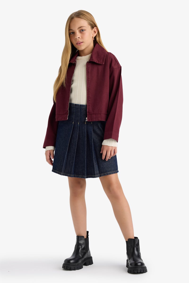 DeFacto Blue Girl Girl Pleated Skirt Casual - Image 4
