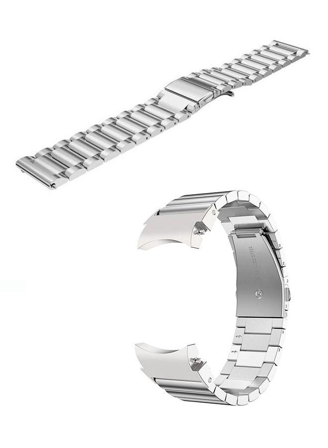 Unique Applicable to Samsung Galaxy Watch 4 three bead stainless steel watch strap metal 40 / 42 /44/ 46mm solid steel strip - Image 2