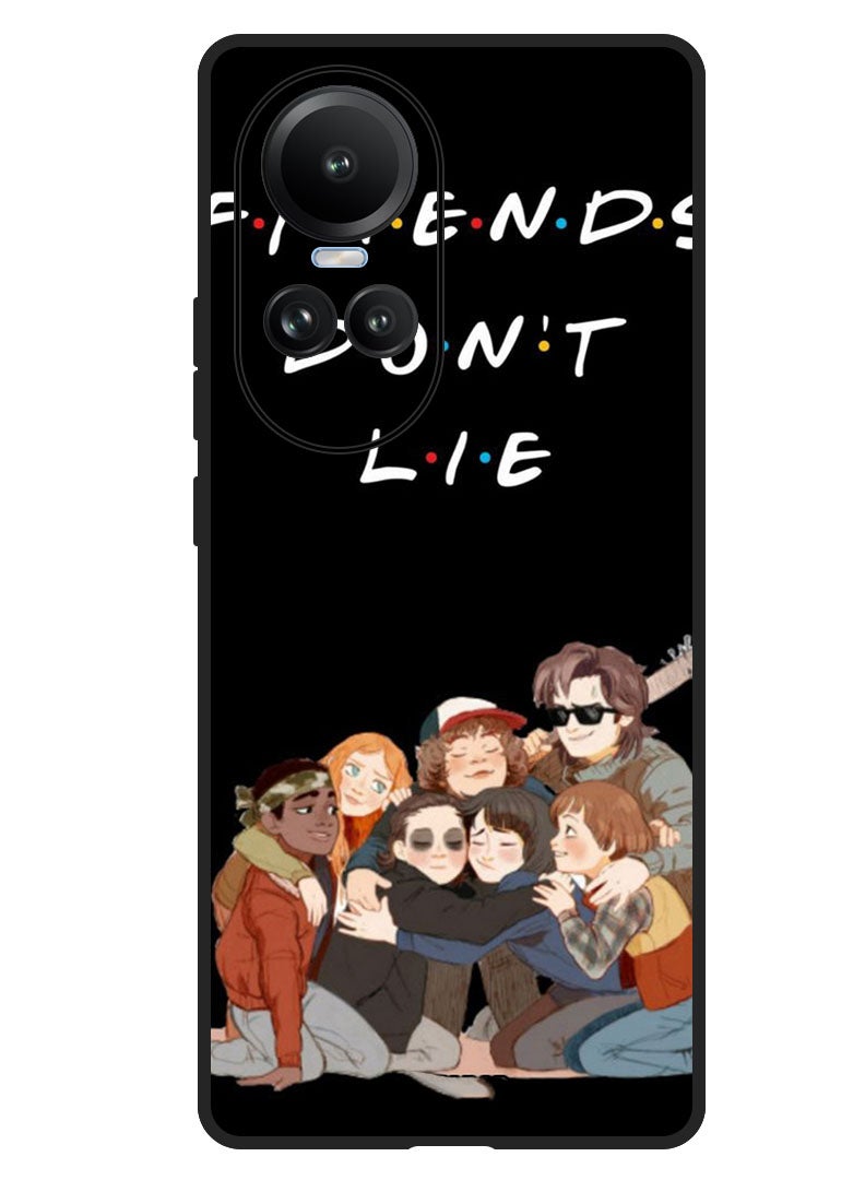 Theodor Protective Case Anti Scratch Shock Proof Bumper Cover For Oppo Reno 10/10 Pro Friends Dont Lie - Image 1