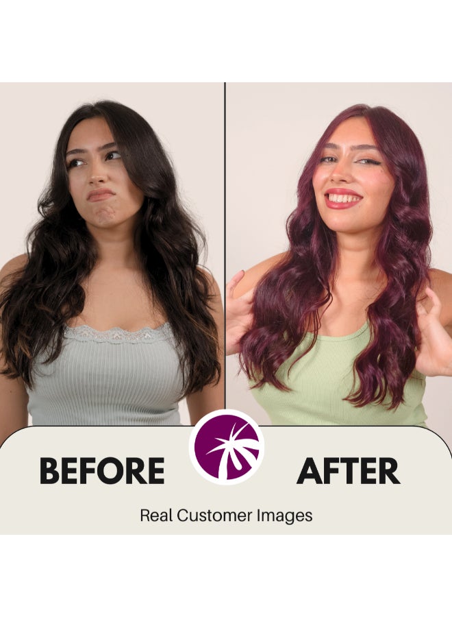 Paradyes تلوين الشعر اللامع بالتوت البرّي-plum بدون مبيض - خالي من الأمونيا للشعر الأسود الطبيعي، نتائج مرئية - يشمل بلسم مضاد للتلاشي للمعان يدوم طويلاً، 1 قطعة - Image 4