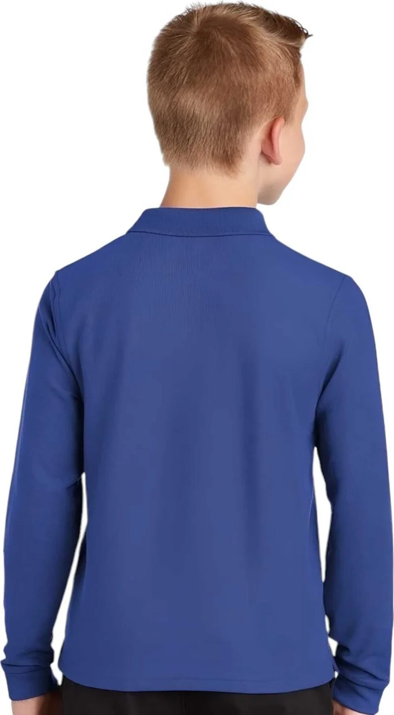 Tezzgelsin 3-Piece Boy Long Sleeve Cotton Polo Neck T-Shirt Daily and School Uniform School T-Shirt