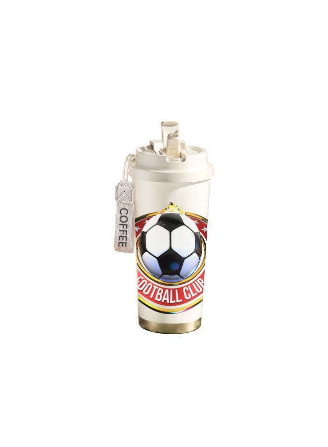 FIFA 520ml World Cup Printed Stainless Steel Insulated Water Bottle Double Wall Vacuum Thermal Flask Leakproof Cup for Hot & Cold Drinks - Image 1