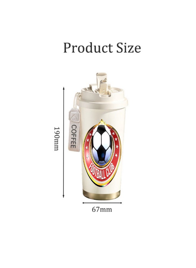 FIFA 520ml World Cup Printed Stainless Steel Insulated Water Bottle Double Wall Vacuum Thermal Flask Leakproof Cup for Hot & Cold Drinks - Image 2