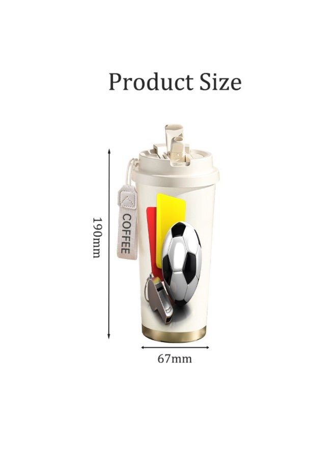 FIFA 520ml World Cup Printed Stainless Steel Insulated Water Bottle Double Wall Vacuum Thermal Flask Leakproof Cup for Hot & Cold Drinks - Image 5
