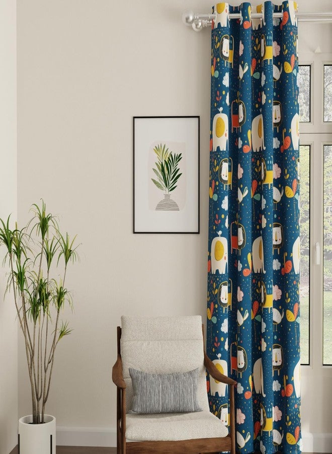 Urban Space Digital Printed Blackout Opaque Curtains For Long Door Bedroom, 80-85% Room Darkening Blackout Kids Curtains, 1 Piece Curtain With Eyelets And Tieback (L.Door 8 Ft X 4 Ft, Lion King Blue) - Image 3