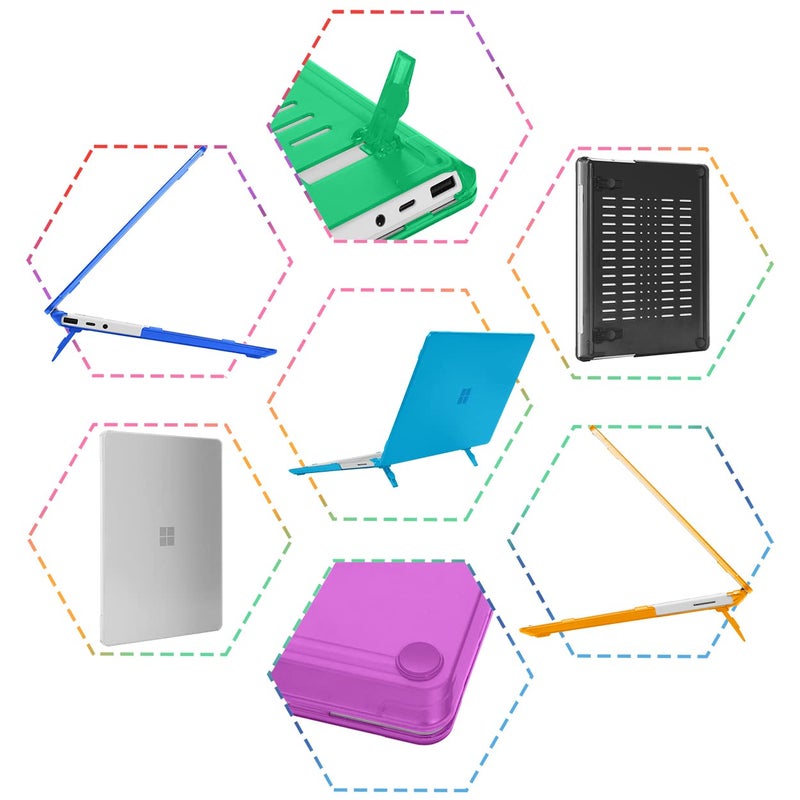 mCover Case Compatible ONLY for 2020-2024 12.4" Microsoft Surface Laptop Go 3/2 / 1 with Touch Screen (NOT Compatible with Any Other Surface Models) - Black - Image 4