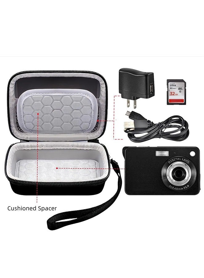Muyixin Digital Camera Case Compatible with Canon/Casio/Nikon/Sony DSC/ Digital Cameras CCD, Hard Shell Camera Protective Carrying Bag for Cable,SD Card  - Image 4