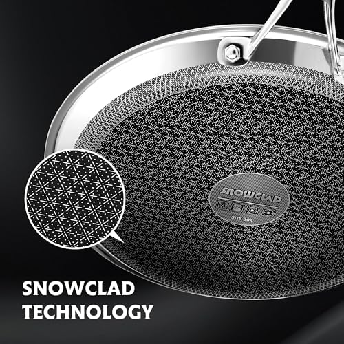 SNOWCLAD Crepe Pan,12 in Nonstick Crepe Pan, Stainless Steel Flat Skillet,Non Stick Dosa Tawa Comales Para Tortillas Pancake Pan,Dishwasher and Oven Safe Cookware,Induction Compatible, PFOA Free - Image 4