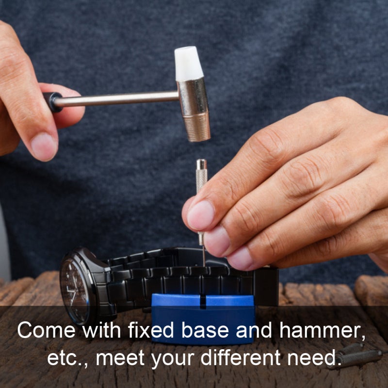 Watch Strap Adjuster: Durable High-hardness Tool With Fixed Base And Hammer - Compact Lightweight Watchband Remover For Watchmakers, Watch Repair Workers And Watch Adjustment - Image 5