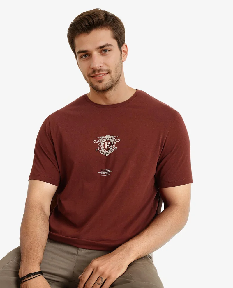 Rare Rabbit Men's Graphic Hd Print T-Shirt