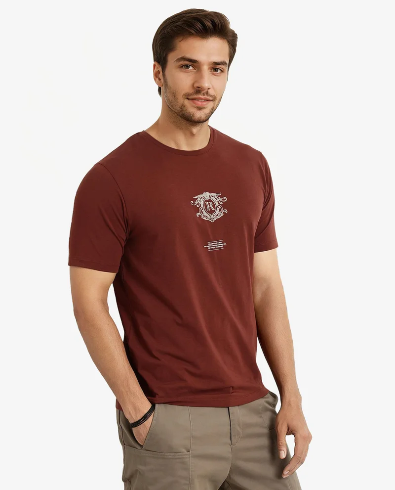 Rare Rabbit Men's Graphic Hd Print T-Shirt