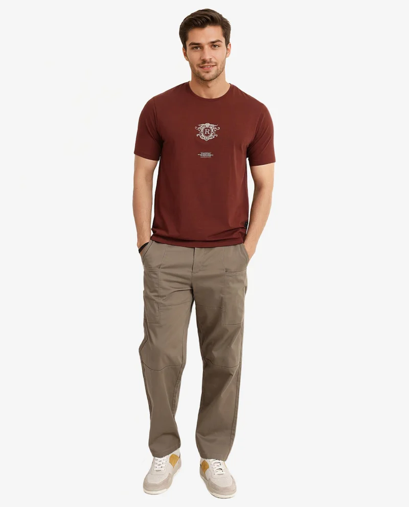 Rare Rabbit Men's Graphic Hd Print T-Shirt