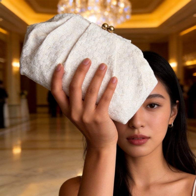 Spring Fashion Women's Woven Luxury Evening Cosmetic Bag - Image 1