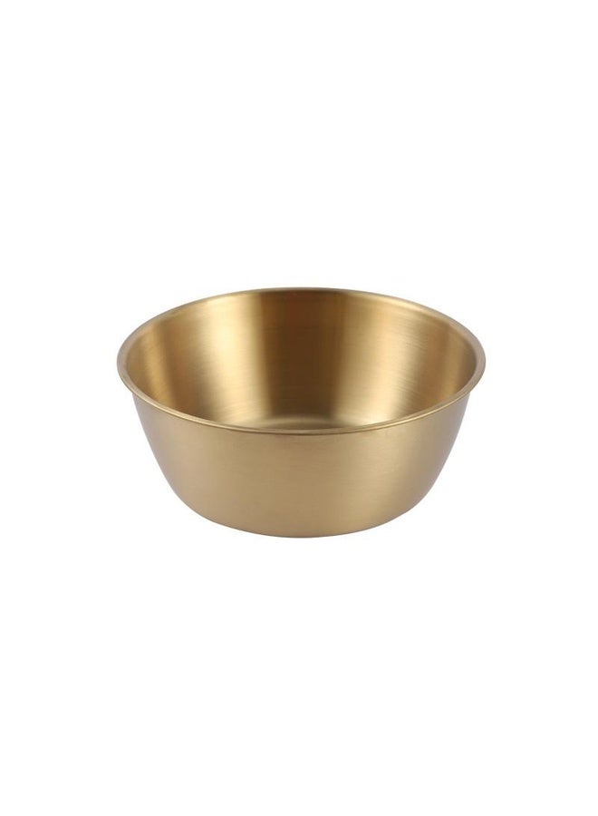 HuHa 304 Stainless Steel Seasoning Bowl Restaurant Rice Wine Snack Serving Bottle, Model: 17cm Without Handle Gold - Image 1