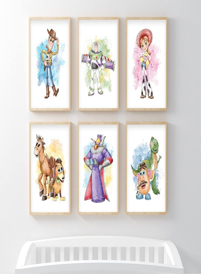 Nistio® Toy Story Watercolor Prints, Toy Story Wall Art Decor, Toy Story Poster, Woody Sheriff, Buzz Lightyear, Mr. Potato Head, Set of 6, 8x10 inches (Unframed) - Image 4