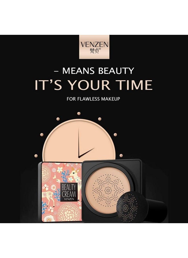 VENZEN - Beauty Cream Clear Cover Natural Make Up Nourish Moisturizes Protection Professional Skin Care 2 Colors ( 02) - Image 1