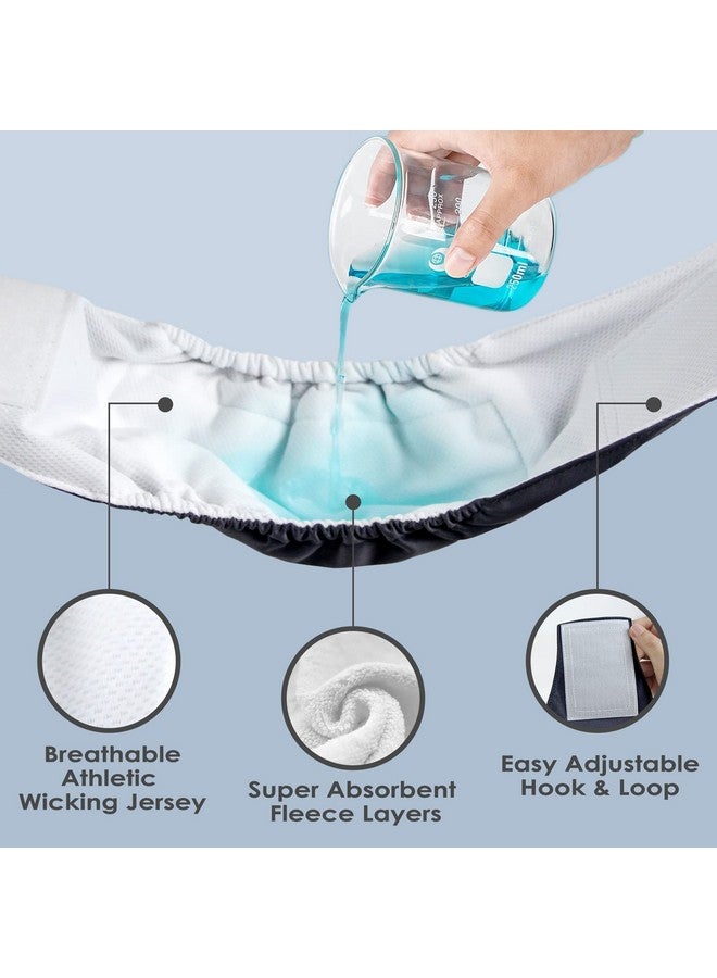 ويجريكو غطاء بطن للكلاب الذكور قابل للغسل من Wegreeco - عبوة من 3 قطع - (أسود، أسود، أسود، كبير) - Image 4