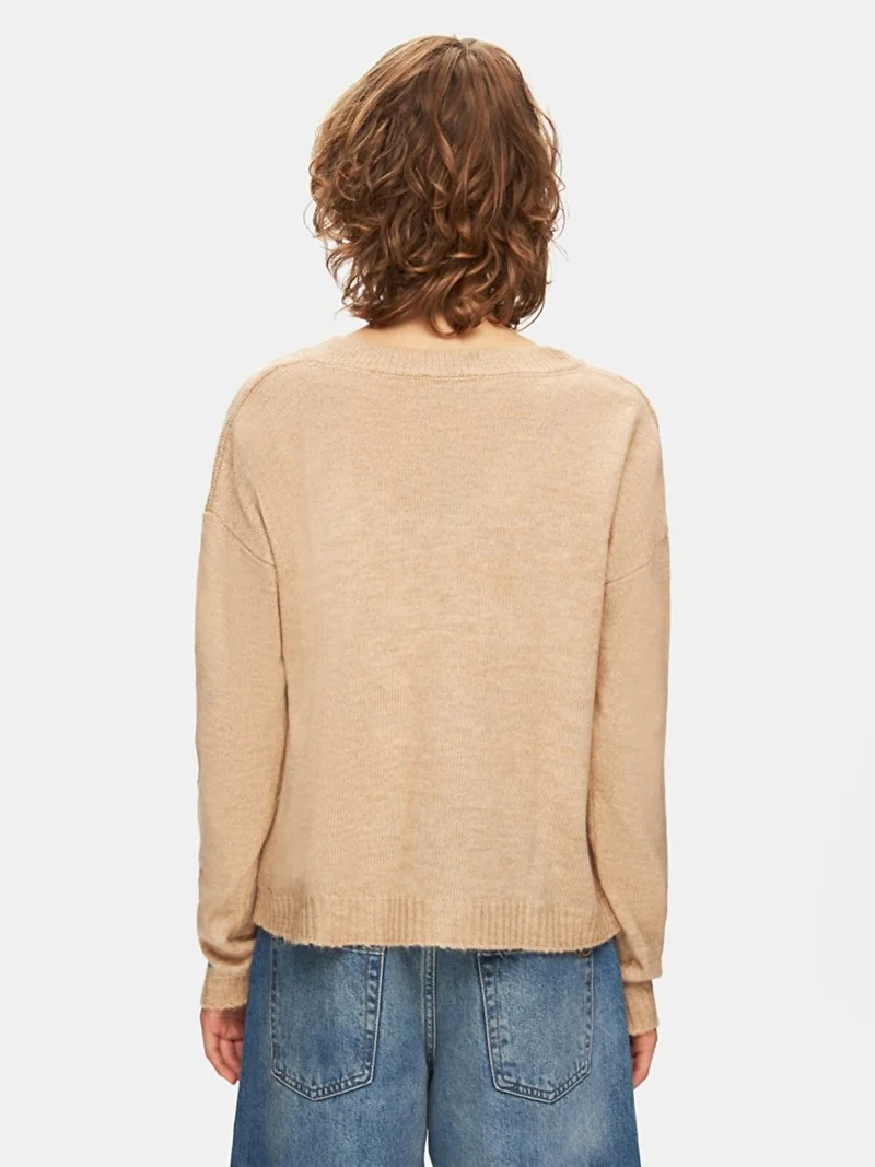 LTB V Neck Long Sleeve Basic Knitwear Sweater
