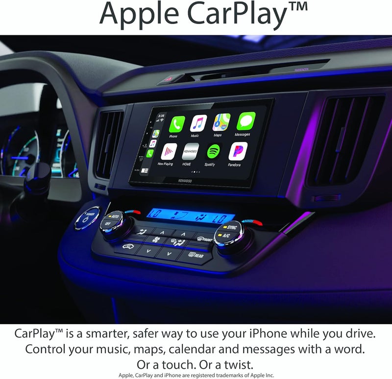 Kenwood DMX47S Digital Car Multimedia Player with 6.8" Touch Screen, Apple CarPlay & Android Auto - Image 2