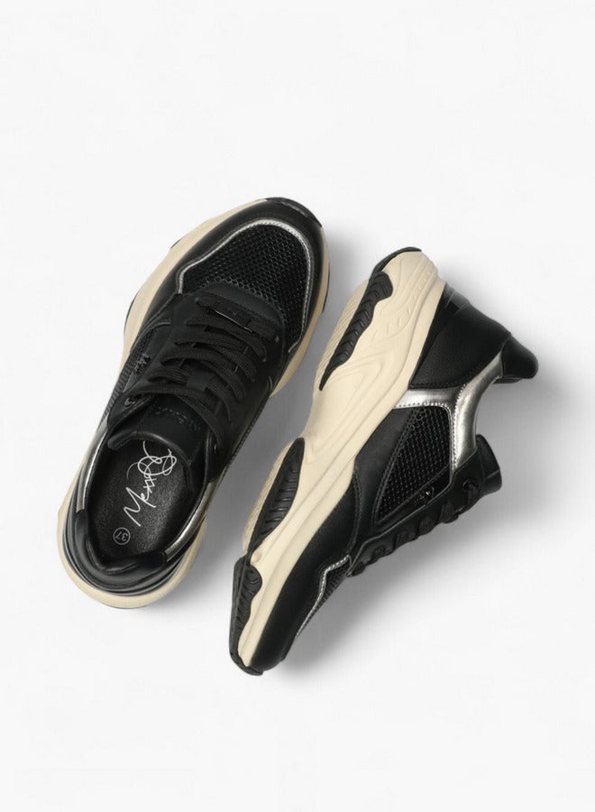 MEXX Mesh Panelled Lace-Up Sneakers - Image 5
