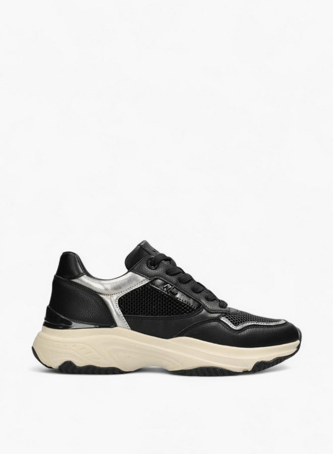 MEXX Mesh Panelled Lace-Up Sneakers - Image 1