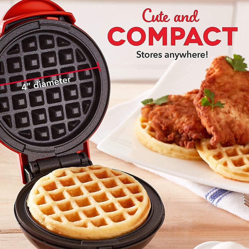 Vehhe Waffle Maker Maker Machine Waffles Maker Mini Waffle Maker Waffle Machine Waffle Iron Waffles Maker Machine Mini Waffle Maker for Home Waffle Maker Electric Waffle Maker Red Vehhe - Image 5